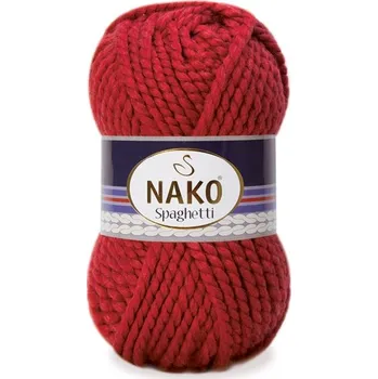Příze Pletací příze Nako Spaghetti 3630 - červená