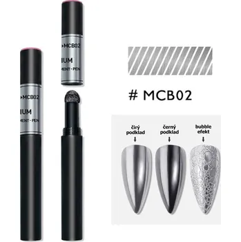 Umělé nehty Chromatické mirror efekt pero s holografickým efektem - MAGIC PEN SILVER (Unicorn magic pen stříbrné)