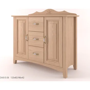 Komoda Stylová komoda kombinovaná - dubový prádelník CASTELLO D26