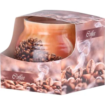 Svíčka Svíčka sklo 80x72mm vonná Coffe 952222