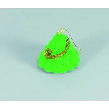 Dárková krabička Sametová krabička na šperky - vánoční stromeček