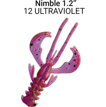 Umělá nástraha Gumová nástraha Crazy Fish Nimble 3cm 12 Ultraviolet (16ks)