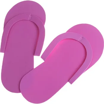 Jednorázové pantofle na pedikúru z PE, 1 pár - MIX BAREV (náhodný výběr) (Jednorázové žabky na pedikúru,1 pár)