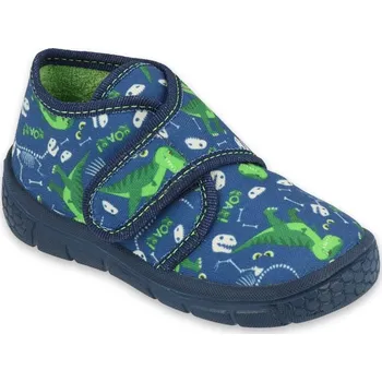 Chlapecké bačkory Bačkůrky botičky Befado Honey 538P037 modré s dinosaury flexibilní lehké velikost: 20