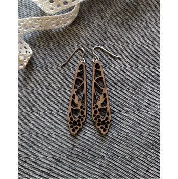 Náušnice art-wood.cz Dřevěné náušnice - Tančím