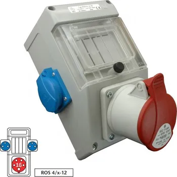 Rozvaděč Minizásuvková rozvodnice ROS 4/X-52 nejištěná 1x1643+2x230V, IP44 (SEZ ROS 4/X-52)