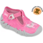 Bačkůrky papučky botičky Befado Speedy 110P397 s koženou stélkou růžové s jednorožcem velikost: 24