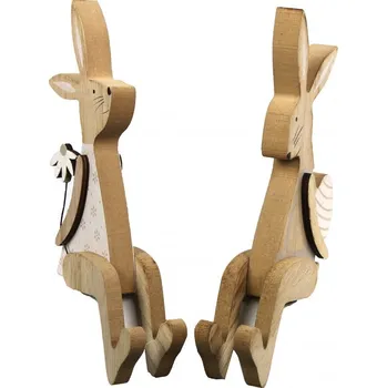 Velikonoční dekorace Zajíčci Malon sedící (115712 036 766820 zajíc mix)