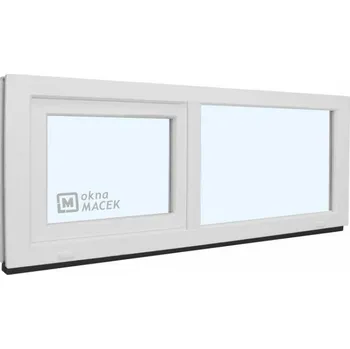 Okno Plastové okno - KNIPPING 70 AD, 1500x500 mm, FIX/S, bílá Sklo: čiré + příslušenství a montážní materiál zdarma