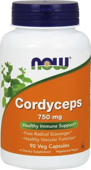 Přírodní produkt Now Foods Cordyceps 750 mg 90 cps.