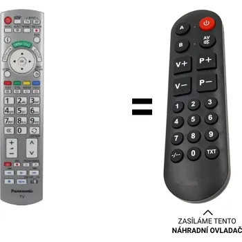 Dálkový ovladač Panasonic N2QAYB000572 náhradní dálkový ovladač pro seniory