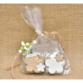 Zahradní dekorace Dřevěné květinky s/6 a srdíčka s/6 (116110 015 WID-0068 srdce,květ s/6 mix)