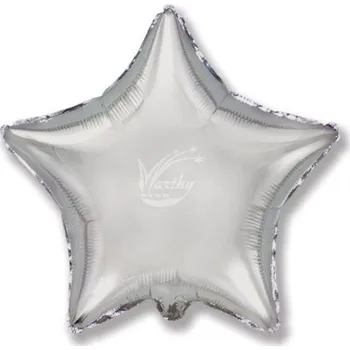 Balónek Balón fóliový 45 cm Hvězda - stříbrná