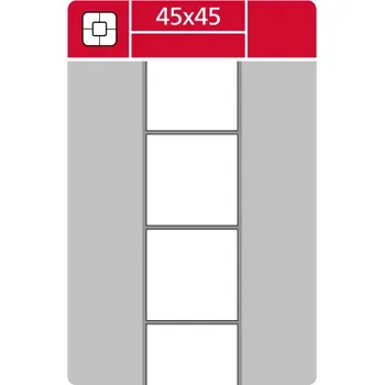 Samolepící etiketa Etikety na kotouči 45x45mm, TTR, 2000 etiket role