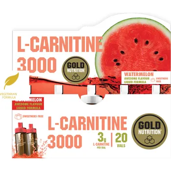 Spalovač tuku GoldNutrition L-Carnitine 3000 mg vodní meloun 20 ampulí