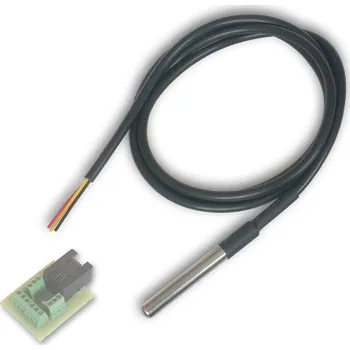 Příslušenství k měřicímu přístroji Tinycontrol DS18B20 Čidlo, teplotní, voděodolné, pro LAN ovladač, 90cm kabel LANKON-029
