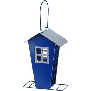 Zahradní dekorace Krmítko pro ptáky modré 15,7x11x22 cm (121569 041 CY8900970 krmítko modré)