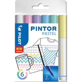 Pilot Pintor 4074 F popisovače Pastel akryl sada 6ks