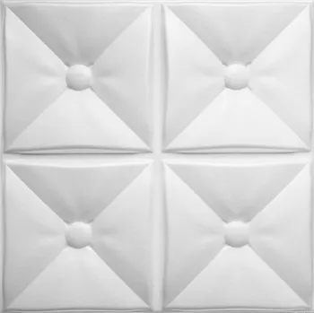 Obklad 3D panel 0012 NIZZA bílý rozměr 50 cm x 50 cm
