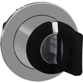 vypínač ZB4FD8 Ovládací hlavice otočná, zapuštěná montáž, Černá, 3 pozice s návratem zprava do středu, Schneider Electric