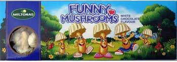 Miltonas Funny Mushrooms z bílé čokolády 170 g