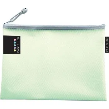 Spisové desky na zip síťované PASTELINI - A5 / zelená