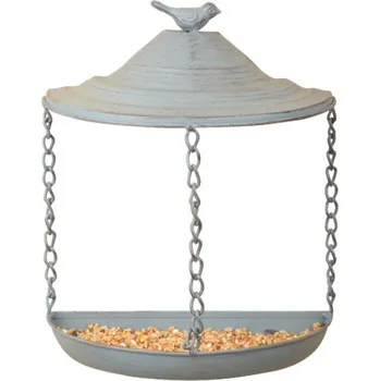 Krmítko pro ptáka Krmítko pro ptáčky na zeď šedý kov