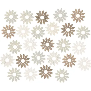 Kytka dřevěná 2 cm, 24 ks 4314