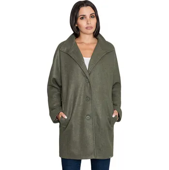 Dámský kabát Plášť M589 - Figl olivová L