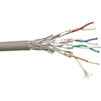 Síťový kabel goobay Kabel S/FTP (PiMF) kulatý, kat. 6a, LSOH, 100m, lanko, CU (96094) - 21.92.0887