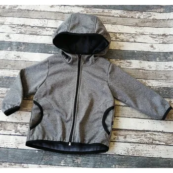 Chlapecká bunda Softshellová bunda Yháček LONG, zimní, šedý melír Velikost: 116