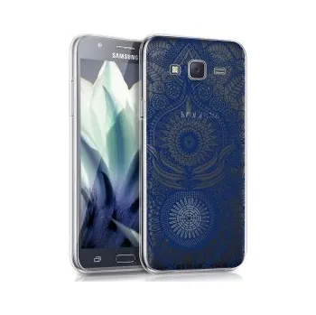Průhledné pouzdro s designem orient pro Samsung Galaxy J5 - modrá