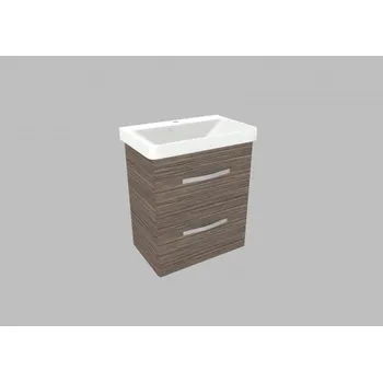 Koupelnový nábytek Krajcar LX-Luxury Koupelnová skříňka s úzkým keramickým umyvadlem 55x37x65 cm, LXT55 Barva: Borovice patina