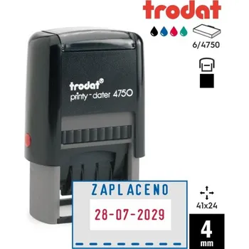 Razítko Trodat 4750 [41x24mm] s datem - ZAPLACENO (28-08-2017)