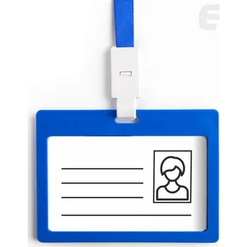 Jmenovka na stůl Visačka (jmenovka) Enjoy se šňůrkou, 54x90 na šířku, 1ks modrá