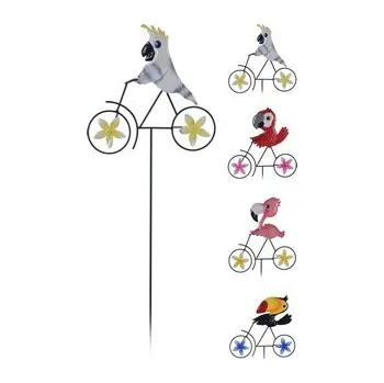 Zahradní dekorace zápich KOLO v.64,5cm, kov, mix 4 dekory