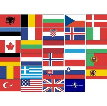 Vlajka Sada NATO - stolní vlaječky 11x16,5 cm 31457