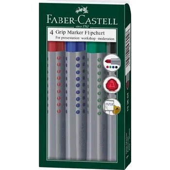 Faber-Castell Značkovač Flipchart GRIP 1536 Sada 4 ks