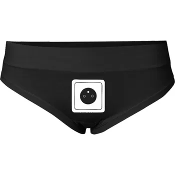 Kalhotky Dámske kalhotky - Zásuvka, Barva látky černá, Střih Tanga, Velikost XL