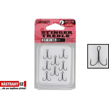 Rybářský háček Trojháčky OWNER ST-11 UL - Velikost 18, 8 ks