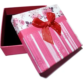 Dárková krabička Krabička růžová deLux - 90x90x25mm