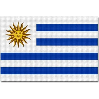 Vlajka Pelisport Uruguayská vlajka tištěná 6 x 4 cm