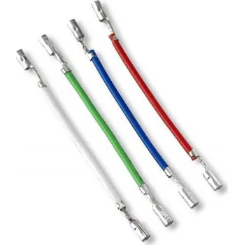 Příslušenství pro gramofon Ortofon Lead wires, set (Sada vodičů pro připojení přenosky. Balení obsahuje čtyři kusy v různých barevných odstínech.)