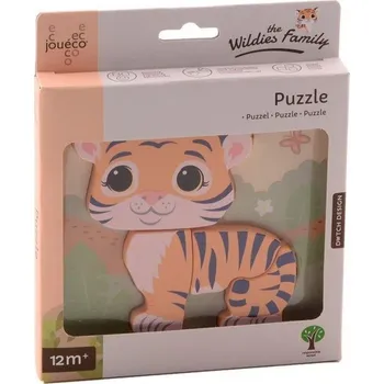 puzzle pro nejmenší Jouéco The Wildies Family dřevěné mini puzzle Tiger