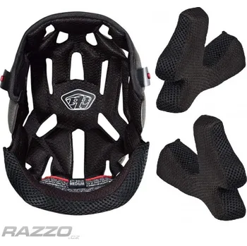Helma na motorku Náhradní výplň + lícnice helmy TroyLeeDesigns SE4 Max AirFlow Liner SET Black S