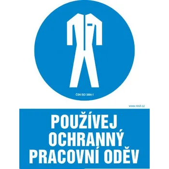 Značení Používej ochranný oděv - tabulka 140 x 200 mm