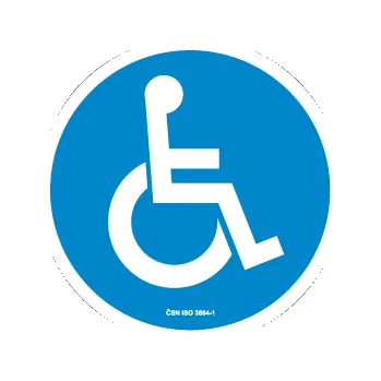 Značení Pouze pro tělesně postižené - samolepící piktogram - Ø 100 mm