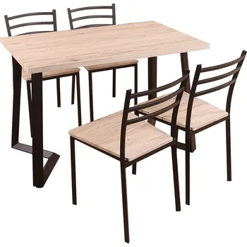 Jídelní set Set Espresso 1+4 Černá/San Remo