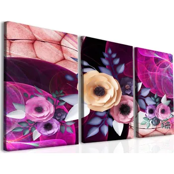 Obraz Malvis ® Obraz květiny v růžové vlně Velikost: 90x50 cm