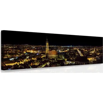 Obraz Malvis ® Obraz - Noční město Velikost: 140x50 cm